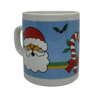 Vintage Christmas Season Santa Stocking Mug | 3.5" Holiday Gift Coffee Tea Cup